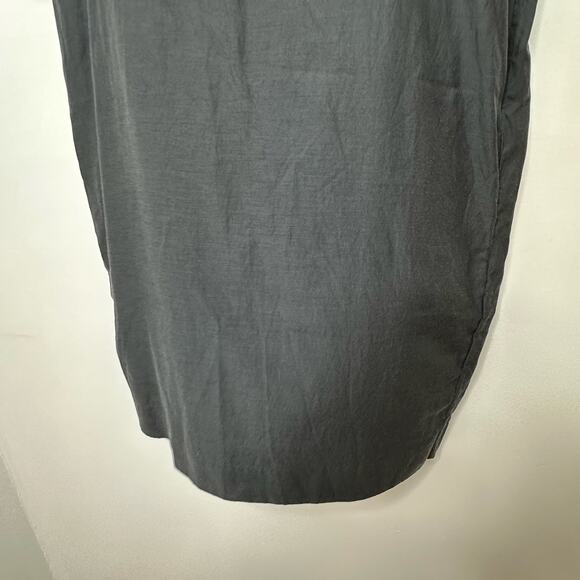 COS Folded-Collar Draped Dress Womans 4 Grey classic capsule lagenlook - Picture 5 of 9